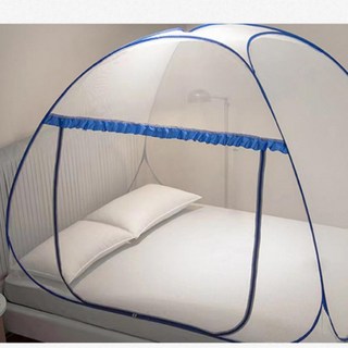 원터치 트라이앵글 돔 모기장 미세 방충망 침대 대형 접이식, 그레이