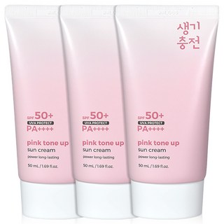 프리티스킨 핑크 톤업 선크림, 3개, 50ml
