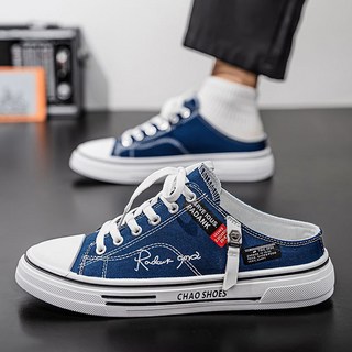 FANSYLI 슬리퍼 남성 심플 편한 통기 슬립온 통굽 미끄럼 방지 블로퍼 스니커즈 X2507J14