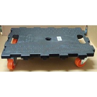 榮展五金 勾勾樂 組合式塑膠棧板 (有輪無腳版) HS-410D 華塑塑膠 倉庫/餐廳廚房/田園種菜/可改輪/止滑支腳, 超取上限3台, 1個