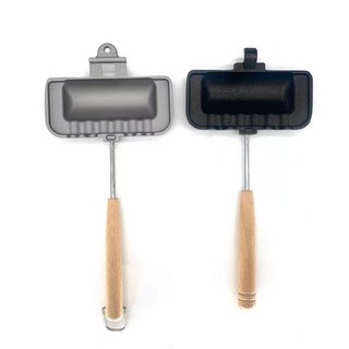 烤盤包封邊吐司麵包不粘三明治模具家用煎鍋露營烤夾兩用多功能－, 1個, 三明治烤夾