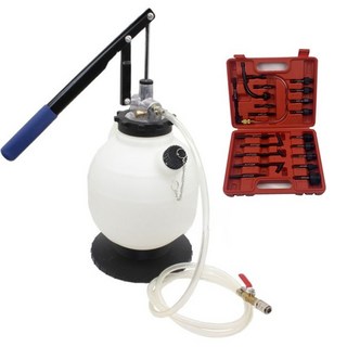 미션오일 교환기 자동순환 변속기 오일 교환기 플러싱 장비 수동 주입 도구 공압 자동차 정비, 7.5L 주유병 + 커넥터 20피스