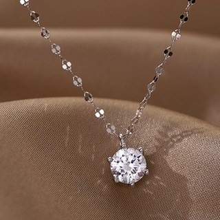 韓版簡約鑽石鎖骨鍊 鈦鋼材質優雅頸鍊 多色可選