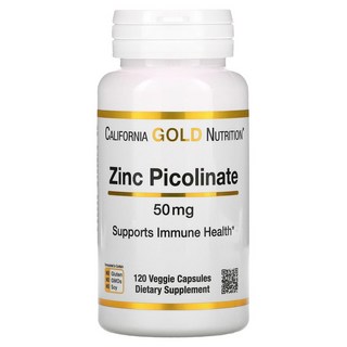California Gold Nutrition 아연 Zinc Picolinate 120캡슐, 120정, 1개