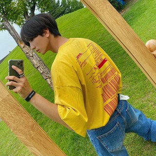 【清倉】男裝夏季潮牌字母印花圓領短袖T恤韓版寬鬆休閒青年半袖