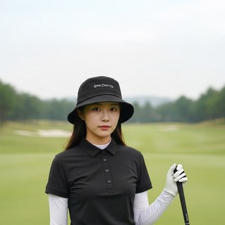 램크래프티드 남여공용 버킷햇 벙거지골프모자 0820, 블랙, 1개