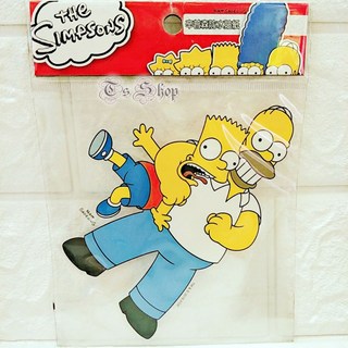 Ts Shop 辛普森 Simpsons 霸子 荷馬 美枝 花枝 防水貼紙 安全帽貼紙 機車貼紙 行李箱貼紙, 1個, 河馬·辛普森+霸子·辛普森