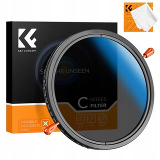 K&F Concept 52mm NANO-C (블루코팅) 가변 ND2-ND32+CPL 2-in-1 필터 (융/캡포함) Fader ND2-32+CPL Filter + Cap/Cloth