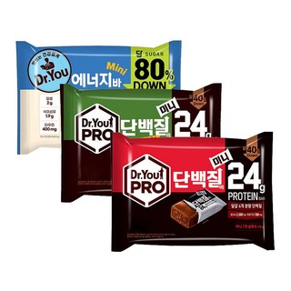 오리온 에너지바 저당 미니 324g+프로 단백질바 미니 280g+크런치 280g