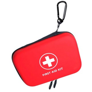 해피엘라 구급 가방 파우치 하드케이스 구급상자 구급함 약가방 여행용파우치, 레드, 1개