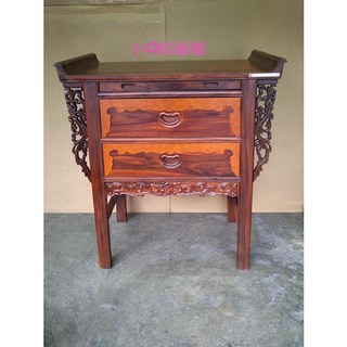 小o結緣館 仿古雙抽屜拉板元寶桌 供桌 藝品桌 玄關桌 神桌 88x48x106