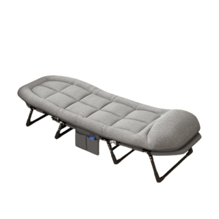 六檔調節折疊床 躺椅折疊床 摺疊床 折疊床架 單人折疊床 露營折疊床 沙發折疊床, 灰色