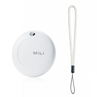 MiLi智慧定位器 防丟失 安卓蘋果通用 GPS定位 寵物追蹤器 定位兒童 老人定位 無線防丟器 尋找定位 MiTag, 1個, 白色Mitag 配掛繩