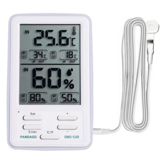 판다고 온습도계 디지털온습도계 실외온도계 외부센서포함, 1개, 상세페이지 참조