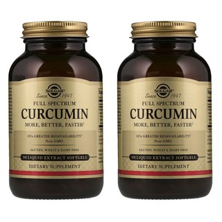 SOLGAR Full Spectrum薑黃素萃取液軟膠囊, 90顆, 2罐
