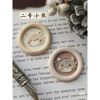 3D 레트로 왁스 페인트 인감 스탬프 동물/곰/귀여운/꽃 구리 봉투 결혼식 초대장 스크랩북 선물, 04 A copper head