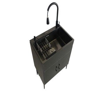 미니싱크대 탕비실 빨래 개수대 카페 패키지 하부상, 1개, 화이트 50x40-원형 싱크대