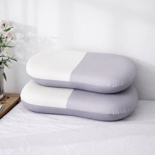 1+1꿀잠베개 메모리폼 낮은베개 경추베개 거북목 일자목 드림캡슐, 2개, 배색그레이
