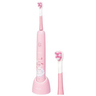 KINYO 兒童音波電動牙刷 牙刷*1+刷頭*2 粉色 ETB520PI, 1組