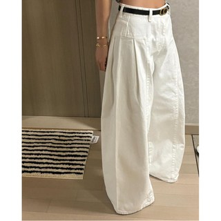 寬鬆高腰水洗打褶牛仔褲，顯瘦百搭休閒長褲