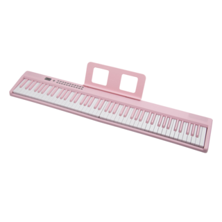 粉色88鍵電子琴，輕便型鍵盤樂器，初學者適用，多種音色節奏, 粉色, 1箱, DP-08