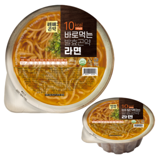 국물까지 다먹어도 52kcal 바로먹는 발효곤약 라면 350g, 2개