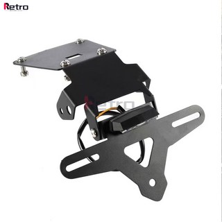 오토바이 후면 번호판 마운트 거치대 조정 가능한 라이센스 거치대 Triumph Scrambler400X Speed400, Black