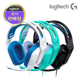 로지텍 G335 유선 게이밍 헤드셋, 981-000980, 블랙