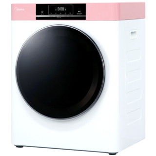 NEW 미디어 스텐 미니건조기 PRO 터치식 빨래 의류 원룸 수건 살균 스마트 전기건조기(반영구 안심필터 + 추가배관키트 포함), 핑크 + 화이트