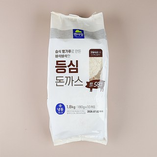 면사랑 등심돈까스 냉동상태 그대로 튀겨도 바삭한, 1개, 1.8kg