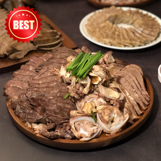 [고메팜스] 돼지 부속 내장 허파 염통 울대 모둠 순대 고기 모듬 삶은 부속물, 1개, 1kg