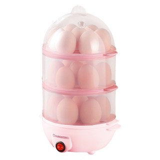 RUN Home 멀티 계란 찜기 3단 대용량 가정용 호빵 달걀 삶는 기계, 3단 핑크, 3개