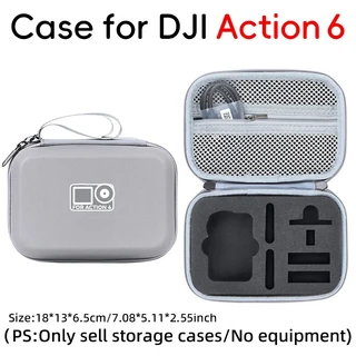 DJI 오스모 액션6 크리에이터 번들용 휴대용 케이스 보관 가방 정리함 PU 박스 카메라용, 03 Gray with pattern