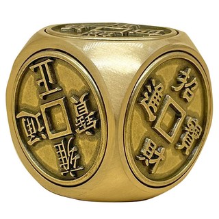 麻將轉轉胡 五帝錢 招財擺飾 麻將小物 時來運轉 馬上胡 把把胡, 四神獸-時來運轉3cm（銅+合金）, 1個