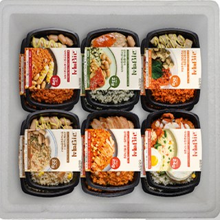 편한한끼 고단백식 2주 닭가슴살 식단 도시락 6종, 6종 6팩, 220g, 1개