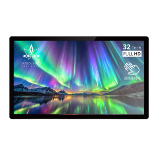 인디스 터치모니터 21.5형 32형 FHD 정전식 터치스크린 무단차 블랙 D-SUB 케이블 증정 산업용 전시용, TM-32M, 80.18cm