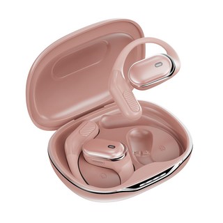 비파노 ACC ENC 노이즈캔슬링 HI-FI 오픈 귀걸이형 5.4 블루투스 이어폰, 핑크, T6