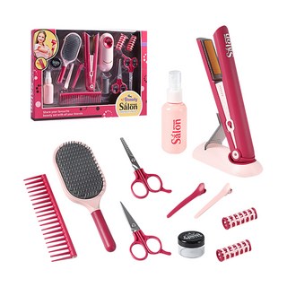 JoyBaby 扮家家酒玩具 美髮沙龍玩具 仿真美髮玩具組 角色扮演玩具, 直髮組-11件組, 1個