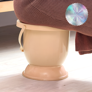 넉넉한사이즈 엉덩이편한 노인 요강 휴대용 특대, 크림베이지, 1개