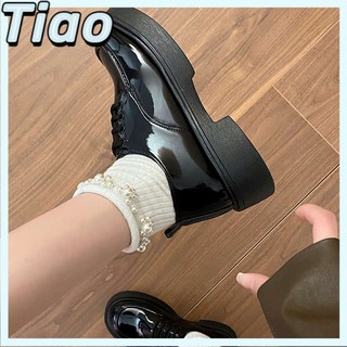 小皮鞋女款英倫風單鞋2025新款春季春秋百搭厚底樂福鞋黑色女鞋子