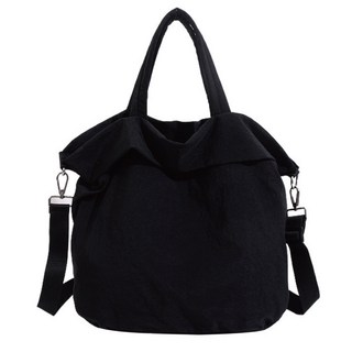 【Sayaka紗彌佳】三用包 旅途之間 純色輕量時尚褶皺防潑包 肩背手提斜背3用包, 黑色