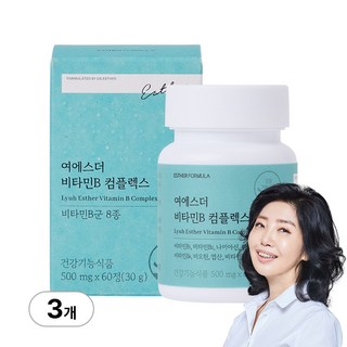 [본사직영] 여에스더 비타민B 컴플렉스 국민영양 프로젝트, 3개, 60정