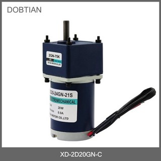 쿠쿠스토어 20W DC 기어 감속기 모터 12V 고전력 토크 속도 조절 가능, 03 00rpm, 02 24V only Motor, 01 0