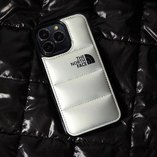 適用iPhone17ProMax羽絨冬季新款蘋果16手機殼個性簡約15歐美風14, 1個, 【羽絨服】北潮銀色iPhone 14Plus