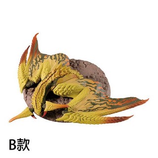 BANDAI 轉蛋 扭蛋 捕獲魔物獵人公仔P4 魔物獵人 捕獲 龍 公仔 全4款, 1個, B款/煌雷龍款