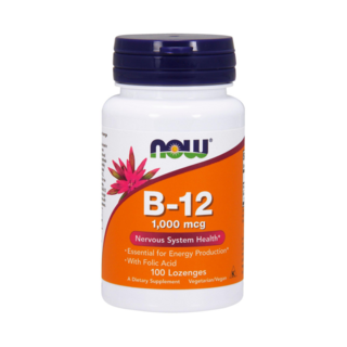 NOW Foods 維他命B-12補充錠 1000mcg, 100顆, 1罐