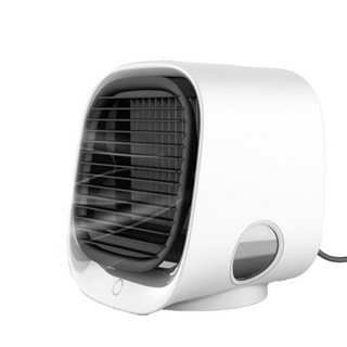 USB 桌上型迷你冷風機，便攜式加濕冷卻風扇，臥室/辦公室適用，三檔風速, 白盒-水冷扇