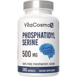 미국직배송 VitaCosmoX Phosphatidylserine 포스파티딜세린 500mg, 1개, 240정