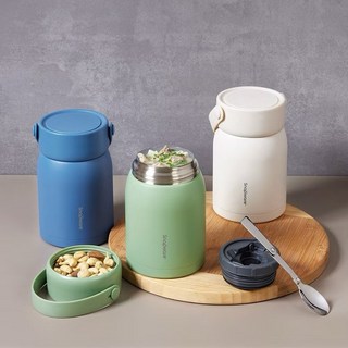 康寧 Snapware 鋅light輕瓷超真空手提燜燒罐/保溫瓶800ml，保溫保冷，輕巧便攜, 綠色, 1個