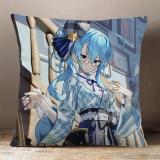 22종 호시마치 스이세이 사각쿠션 쿠션 인형 등쿠션 굿즈 홀로라이브스이세이 일러 피규어 인형 뽀글이 누이 비쥬얼 방석 솔로 라이브 버튜버, 디럭스 60 60cm, 고급스러운 새틴 솜포함, 옵션16